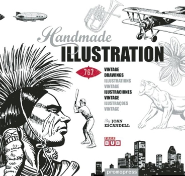 Paperback Handmade Illustration: 1,000 Retro-Style Drawings Book