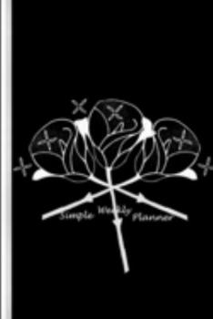 Simple Weekly Planner: Schedule Book with Dotted Lines Month Week at a glance Numbered Pages with Index page 6”x 9”