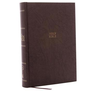 Hardcover The KJV, Open Bible, Hardcover, Brown, Red Letter Edition, Comfort Print: Complete Reference System Book