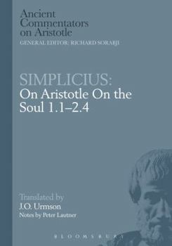 Hardcover Simplicius: On Aristotle On the Soul 1.1-2.4 Book