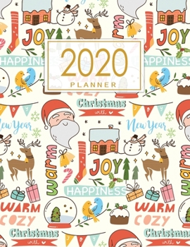 Paperback 2020 Planner: Weekly & Monthly Planner + Calendar Views - Christmas Planner Book