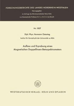 Paperback Aufbau Und Erprobung Eines Magnetischen Doppellinsen-Betaspektrometers [German] Book