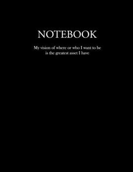 Paperback Notebook: Quote notebook, Lined Notebook, black background, 100 plain pages, large (8.5 x 11 inches) Book