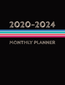 Rainbow Stripes | 2020 - 2024 Monthly Planner: 5 Year 60 Months Monthly Planner with Inspirational Quotes Password Log and Federal Holidays