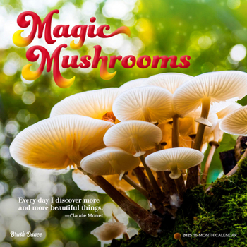 Calendar Magic Mushrooms 2025 12 X 24 Inch Monthly Square Wall Calendar Plastic-Free Book