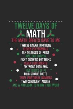 Paperback Christmas 12days of Math Notebook: Notebook / 6x9 Zoll / 120 ruled Pages Book