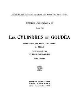 Paperback Les Cylindres de Goudea [French] Book