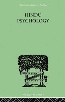 Paperback Hindu Psychology: Its Meaning for the West Book