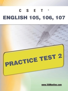 Paperback Cset English 105, 106 Practice Test 2 Book