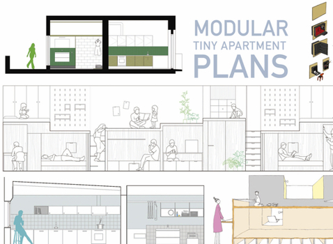 Hardcover Modular Tiny Apartment Plans [Spanish] Book