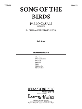 Paperback Song of the Birds for Cello and Strings: Conductor Score Book