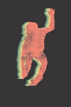 Paperback Notebook: Inline Skating Silhouette Retro Gift Dot Grid 6x9 120 Pages Book