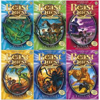 Beast Quest Pack: Series 2, 6 books, RRP £29.94 (Arachnid the King of Spiders, Claw the Giant Monkey, Soltra the Stone Charmer, Trillion the Three-Headed Lion, Vipero the Snake Man, Zepha the Monster  - Book  of the Beast Quest: The Golden Armor