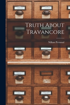 Paperback Truth About Travancore Book