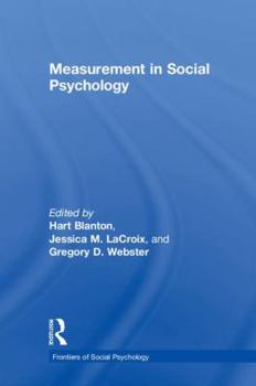Hardcover Measurement in Social Psychology Book
