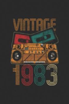 Vintage 1983: Blank Lined Notebook – Journal for Birthday Gift Idea