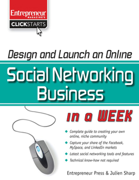 Paperback Design and Launch an Online Social Networking Business in a Week Book