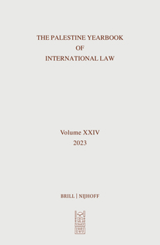 Hardcover Palestine Yearbook of International Law (2023) Book