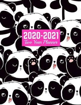 Paperback 2020-2021 Two Year Planner: Cute 24-Month Planner & Calendar - Large 8.5 x 11 (Jan 2020 - Dec 2021) Daily Weekly and Monthly Schedule - Art Cover Book