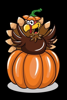 Paperback Turkey Out Of Pumpkin: 6x9 Ruled Notebook, Journal, Daily Diary, Organizer, Planner Book