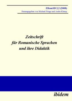 Paperback Zeitschrift für Romanische Sprachen und ihre Didaktik. Heft 2.2 [German] Book