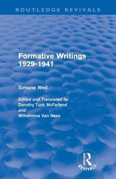Paperback Formative Writings (Routledge Revivals) Book