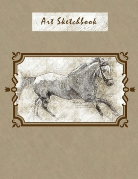 Paperback Leonardo da Vinci Sketchbook: Study of Horse inspired sketch cover for kids and Adults - sketch book for drawing Artists in 8.5x11" 100 blank pages Book