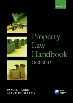 Paperback Property Law Handbook 2012-2013 Book