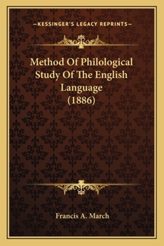 Paperback Method of Philological Study of the English Language (1886) Book