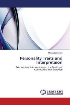 Paperback Personality Traits and Interpretaion Book