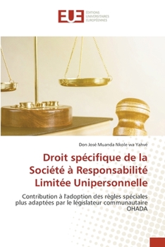 Paperback Droit spécifique de la Société à Responsabilité Limitée Unipersonnelle [French] Book
