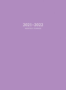 2021-2022 Monthly Planner : Large Two Year Planner with Purple Cover (Hardcover)