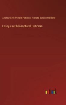 Hardcover Essays in Philosophical Criticism Book