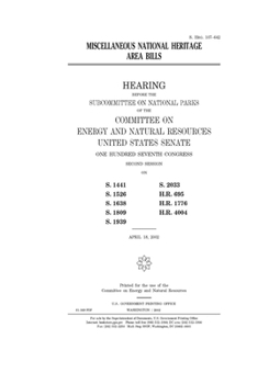 Miscellaneous national heritage area bills