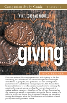 Paperback What Jesus Said About... Giving Study Guide Book