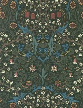 Paperback Blackthorn, William Morris. Ruled Journal: 150 Lined / Ruled Pages, 8,5x11 Inch (21.59 X 27.94 CM) Soft Cover / Paperback Book