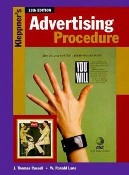 Hardcover Kleppner's Advertising Procedure (The Prentice Hall Series in Marketing) Book