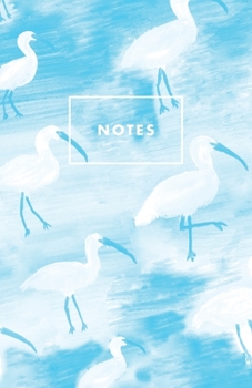 Notes: Blue Ibis Birds Paperback Journal / Diary / Notebook with 100 Lined, Cream-colored Pages for Writing Notes and Hand-Painted Design Elements by The Prime Floridian (Prime Floridian Notebooks)