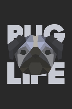 Paperback Pug life: 6x9 Dogs - blank with numbers paper - notebook - notes Book