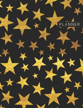 Planner: Gold Stars 2 Year Weekly Planning Organizer | 2020 - 2021 | January 20 - December 21 | Writing Notebook | Productive Datebook Calendar Schedule | Plan Days, Set Goals & Get Stuff Done