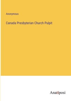 Paperback Canada Presbyterian Church Pulpit Book
