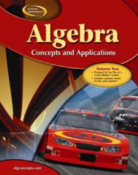 Hardcover Algebra: Concepts and Applications, Volume 2, Student Edition Book