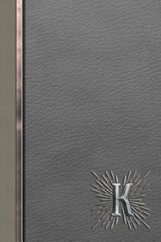 Paperback K: Meetings Notebook for Social Worker with Custom Interior: Personalized Monogram Initial Beveled Silver & Leather Effec Book