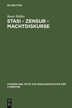 Hardcover Stasi - Zensur - Machtdiskurse [German] Book