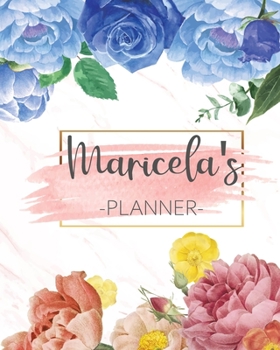 Paperback Maricela's Planner: Monthly Planner 3 Years January - December 2020-2022 - Monthly View - Calendar Views Floral Cover - Sunday start Book