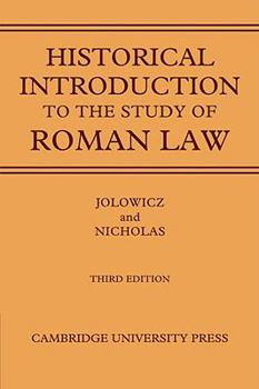 Paperback A Historical Introduction to the Study of Roman Law Book