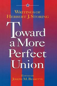 Paperback Toward a More Perfect Union:: Writings of Herbert J. Storing Book