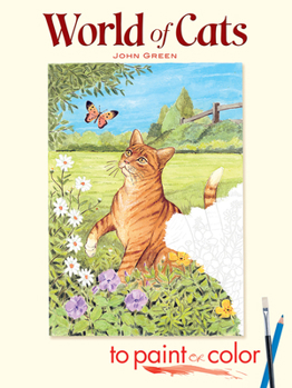 Paperback World of Cats to Paint or Color Book