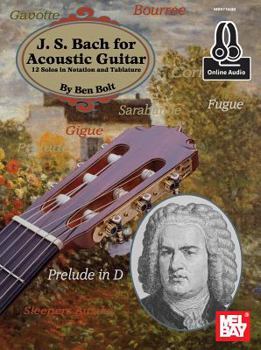 Paperback J.S. Bach for Acoustic Guitar Book