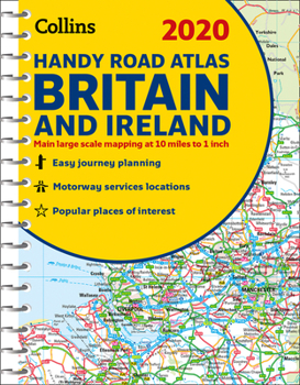 Spiral-bound 2020 Collins Handy Road Atlas Britain and Ireland Book